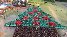 Honduras logra el récord Guinness con el árbol de Navidad humano más grande del mundo