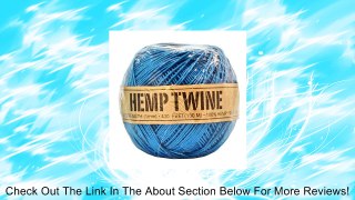 Blue Hemp Twine - 20 LB. Test - 1mm - 430 Feet - 100g - 100% Hemp Fibers Review