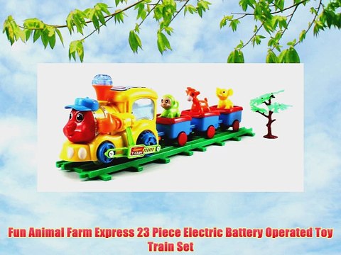 Fun Animal Farm Express 23 Piece Electric Battery Operated Toy Train Set w/ 4 Train Cars 12 - Holiday Gift Guide