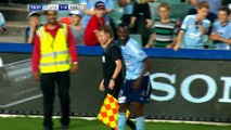 Bernei Ibini accidentally takes linesman down