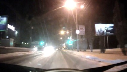 Russia - a drunk woman lying on the route