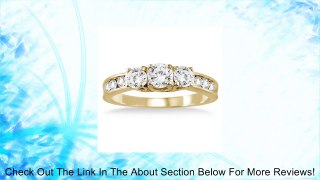 1.00 Carat Diamond Three Stone Ring in 10K Yellow Gold Review
