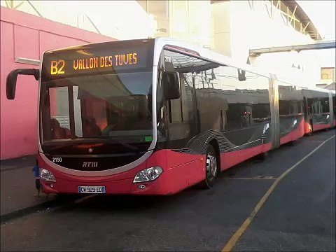 [Sound] Bus Mercedes-Benz Citaro G C2 €uro 5 BHNS TGB n°2150 de la RTM - Marseille sur la ligne B2