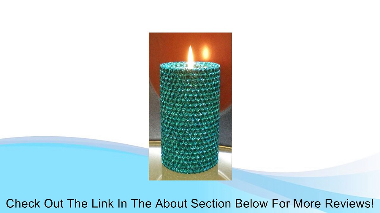 120 Hour-7.5 Inch By 3.5 Inch Natural Beeswax Hybrid Pillar Glitter Candle, Wild Peacock Color Review