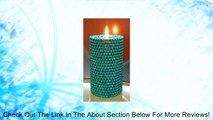 120 Hour-7.5 Inch By 3.5 Inch Natural Beeswax Hybrid Pillar Glitter Candle, Wild Peacock Color Review