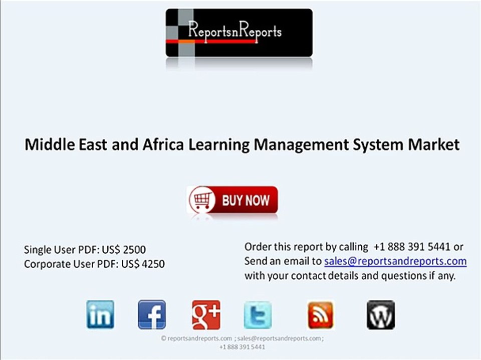 Middle East and Africa Learning Management System Market Forecast to 2019