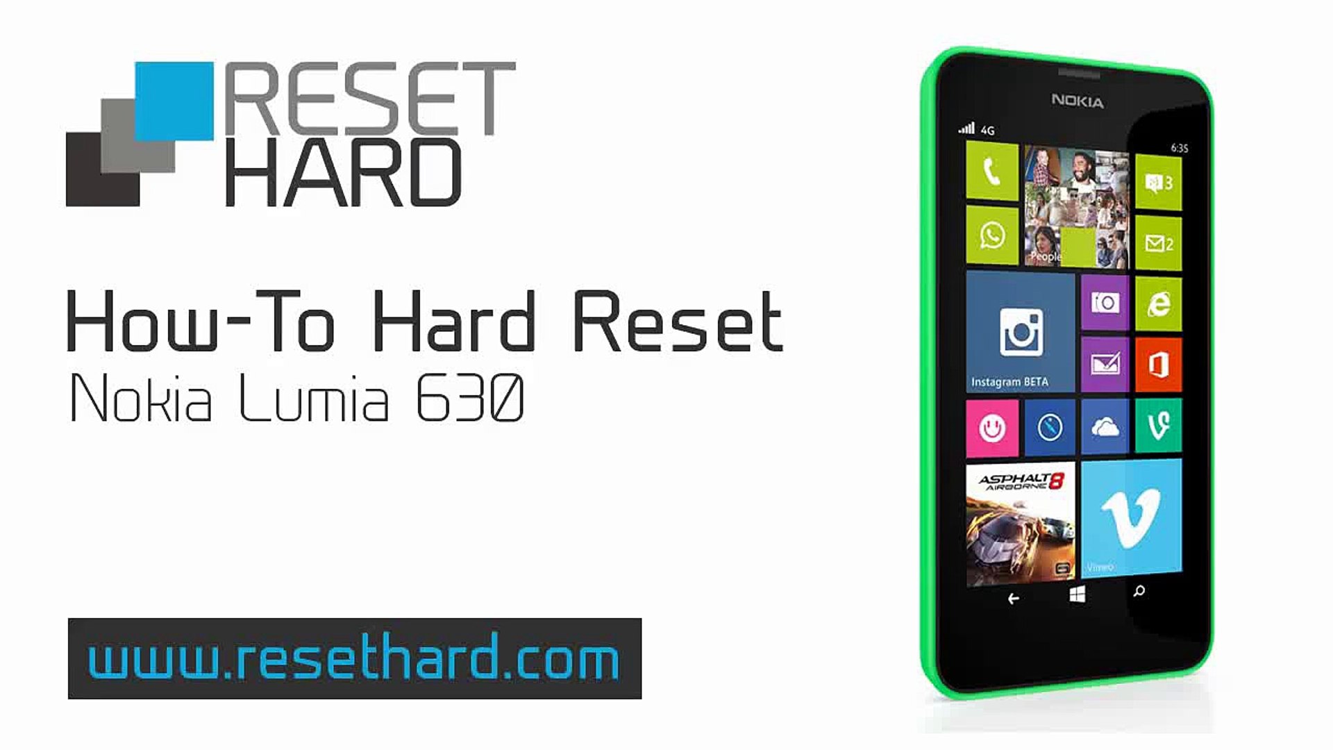 How To Hard Reset Nokia Lumia 630 - video Dailymotion