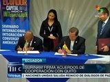 Firman Ecuador y Surinam acuerdos de cooperación binacional
