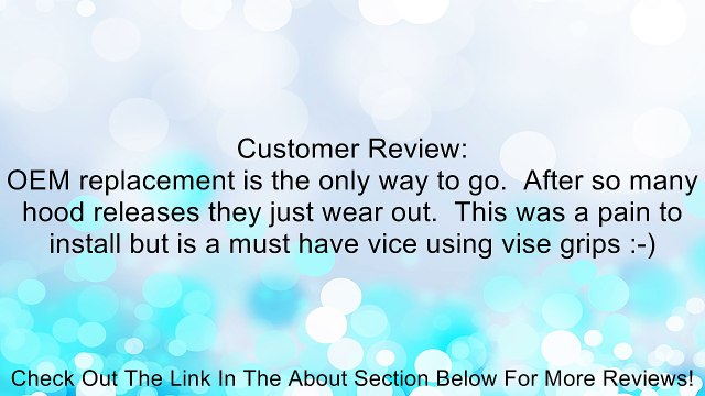 BMW e39 Hood Release Cable Mechanism @ pull handle OEM engine lid unlatch Review