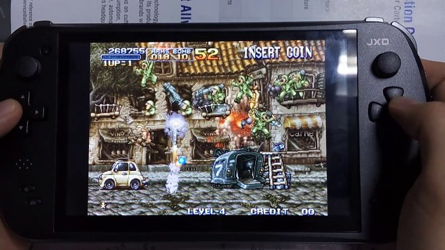 【05】Game Review Metal Slug 1 NeoGeo Video Game on JXD S7800B handheld game console
