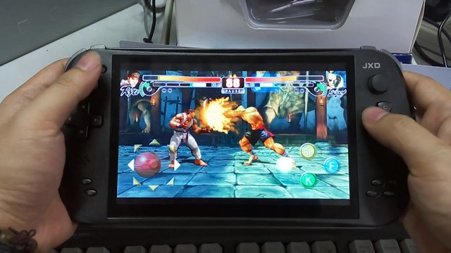 【06】Street Fighter 4 Ryu VS Sagat Walkthrough Review game Video on JXD S7800B Game Console handheld