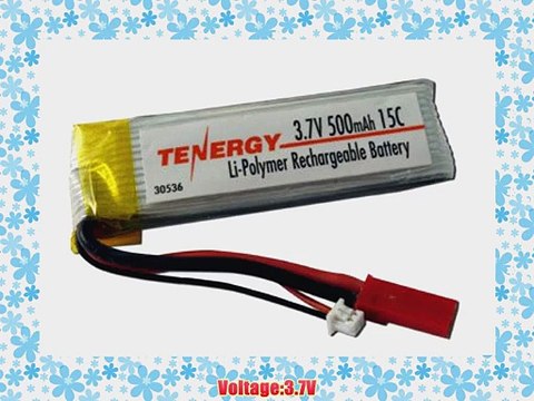 Tenergy 3.7V 500mAh 15C LIPO Battery for UDI U818A Quadcopter E-Flite Blade 120SR T28 micro - Holiday Gift Guide
