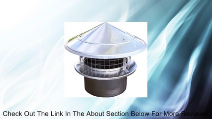 Rain Cap 6 for round single wall flue w/inside diameter = 6 Inches,stainless chimney cap Review