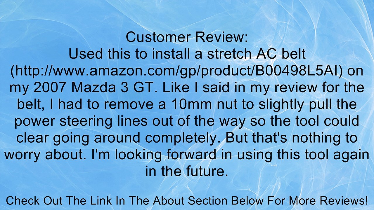 Lisle 59370 Stretch Belt Remover/Installer Review