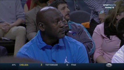 Download Video: Reaction of Michael Jordan when Kemba Walkers embarrasses Nikola Mirotic with a killer crossover