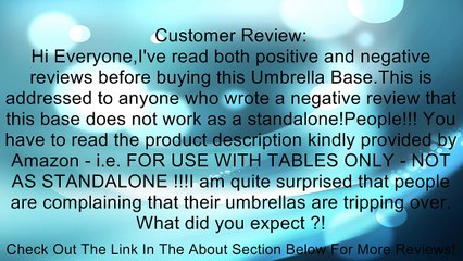 Adams Manufacturing Umbrella Base Review