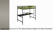 WE Furniture Metal Workstation Bunk Bed, Twin, Black Review