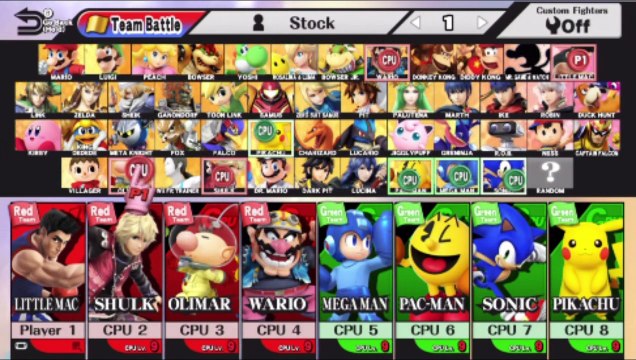 Little Mac VS Pac-Man In A Super Smash Bros. For Wii U Match / Battle / Fight