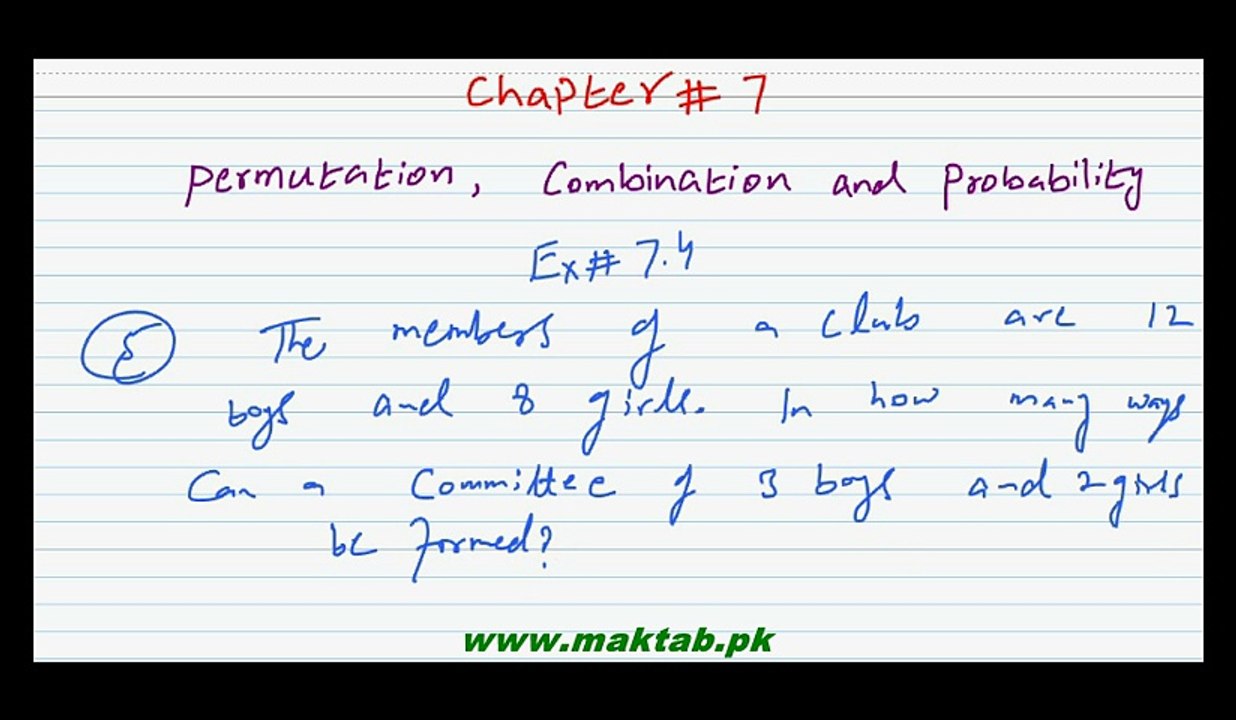 FSc Math Book1, Ex 7.4, LEC 17 Q 5-7