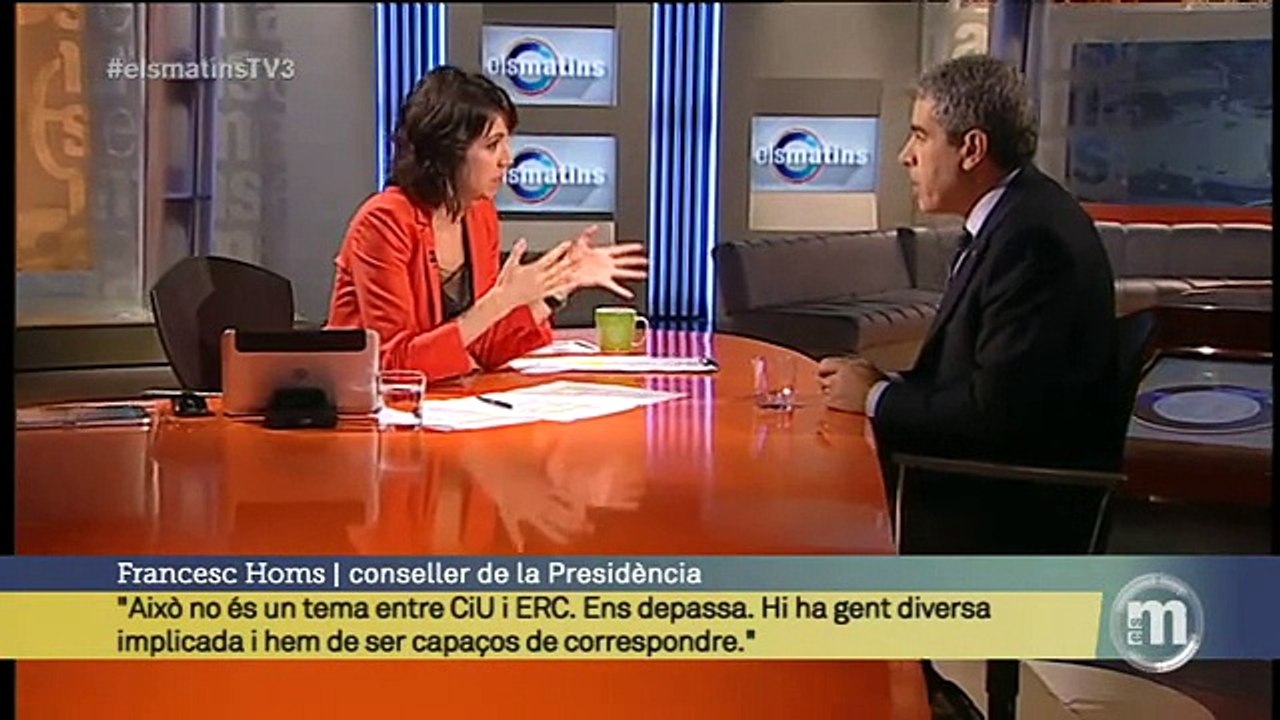 TV3 - Els Matins - Homs: "Hi ha marge per a l'acord. Hi estem obligats"