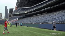 Crazy Football Trick shots with NFL Seattle Seahawks players