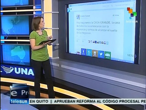 Ernesto Samper destaca la inauguración de la sede de UNASUR