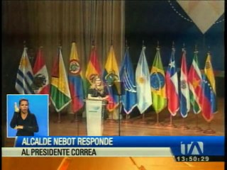 Correa respondió así al discurso de la vicealcaldesa de Guayaquil