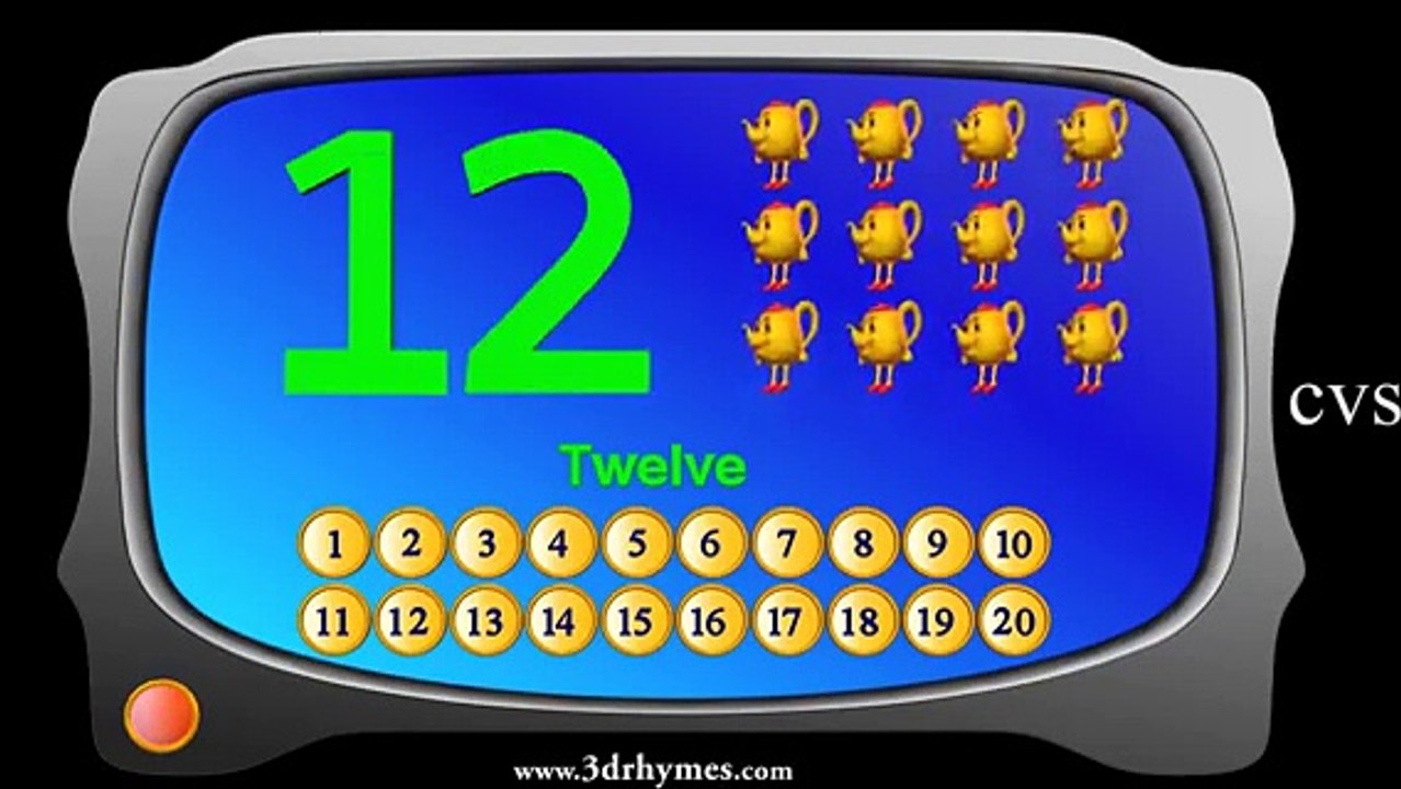 Learn Numbers for Children - 3D Animation Counting 1-20 Numbers song ...