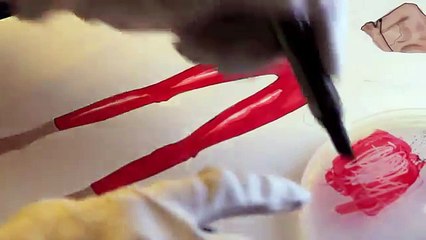 Fashion Training Drawing  of Latex Legginges and Ostrich Feather Scarf