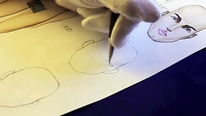 Fashion Training Drawing  of Male Model Face