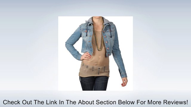 Hailey Jeans Co Juniors Hooded Denim Cropped Jacket Review