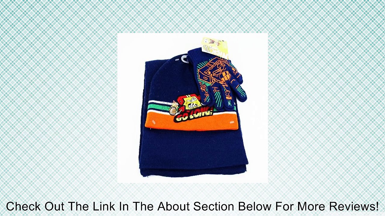 SpongeBob Squarepants Boys 3 Piece Set: GLOVES+ BEANIE HAT+ SCARF Review