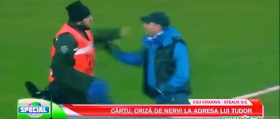 Steward Punches Supporter In Romenia | Universitatea Craiova VS Steaua București