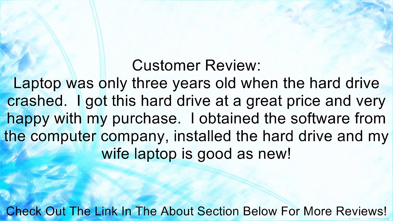 Toshiba 320GB 2.5 SATA MK3265GSXN HDD2J13 5400 RPM HDD Laptop Hard Drive Review