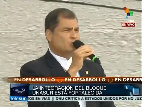 Un futuro unida, voluntad de Suramérica: Rafael Correa