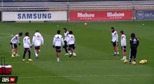Cristiano Ronaldo, Pepe & Marcelo make fun of James Rodriguez’s awful touch in Real Madrid training
