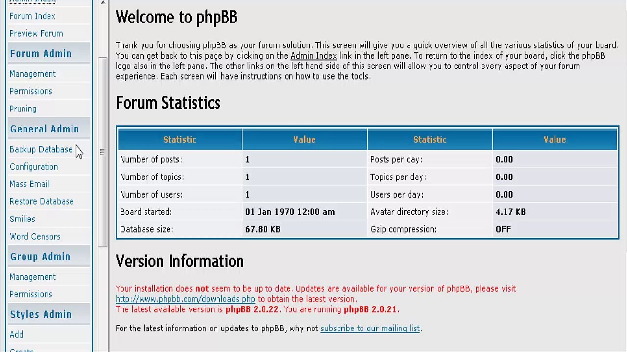 How To Create A PHPBB Forum Part 1 of 2