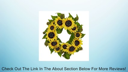 Nearly Natural 4787 Sunflower Wreath, 22-Inch, Yellow Review
