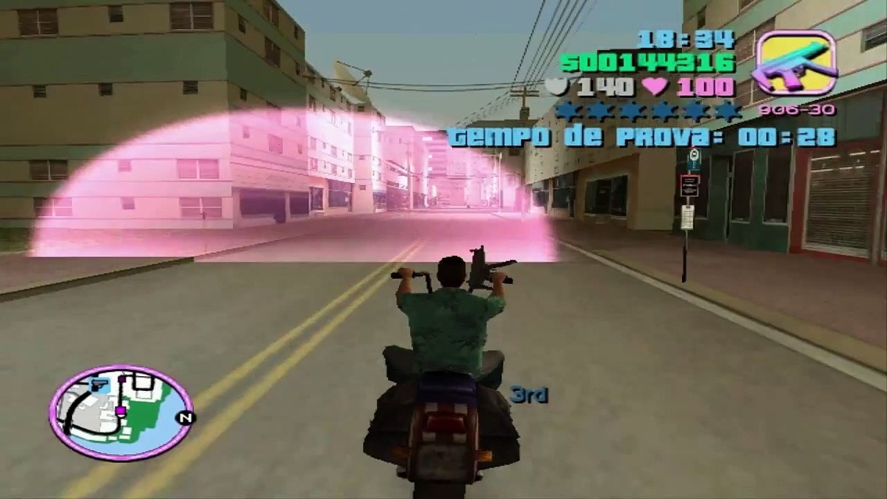 GTA Vice City #16 Pilotando moto feito retardado