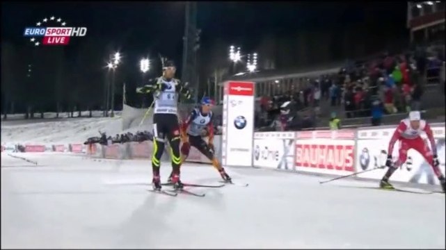 Biathlon, relais mixte d'Östersund, 30 novembre 2014 (énorme Martin Fourcade)
