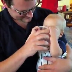 Baby Drinking Water For The First Time And Absolutely Loves It