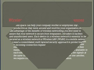 John Pereless: Wireless Technology And Security Measures