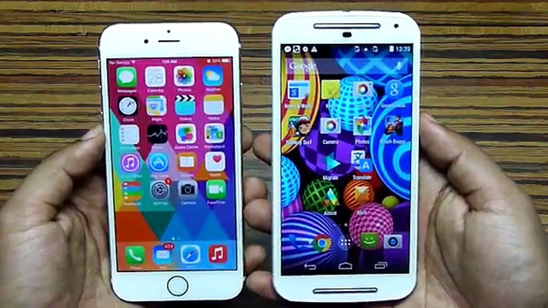 ⁣Moto G 2nd Gen vs iPhone 6 - Speed Test!