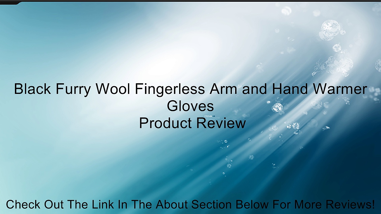 Black Furry Wool Fingerless Arm and Hand Warmer Gloves Review