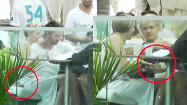 (Video) Miley Cyrus CAUGHT with Patrick Schwarzenegger | Gives him a Bundle of MONEY!