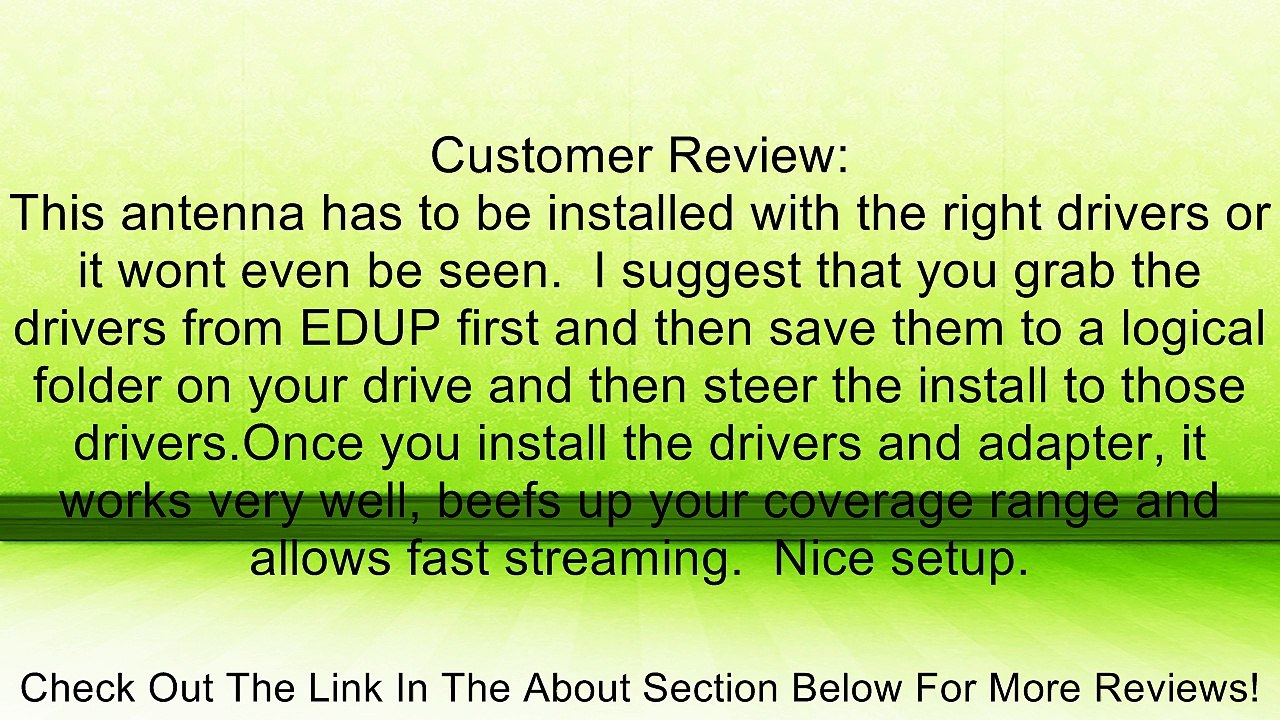 Edup Ep-ms8512 802.11b/g/n 300mbps High-definition Hd Tv Wireless Wifi Usb Lan Card Adapter Review