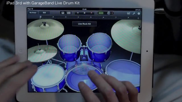 Un Solo de batterie sur iPad dément - Batteur énorme et doigts souples!!