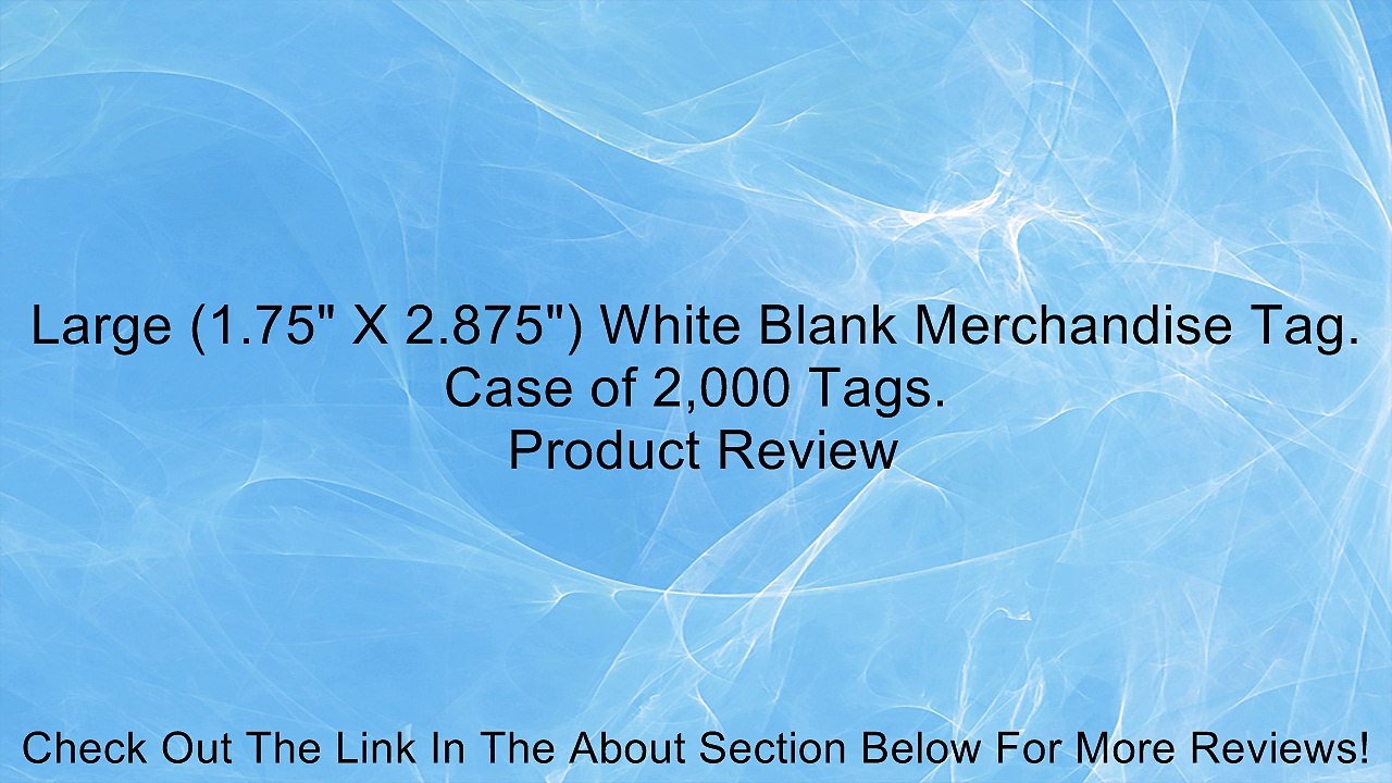 Large (1.75" X 2.875") White Blank Merchandise Tag. Case of 2,000 Tags. Review