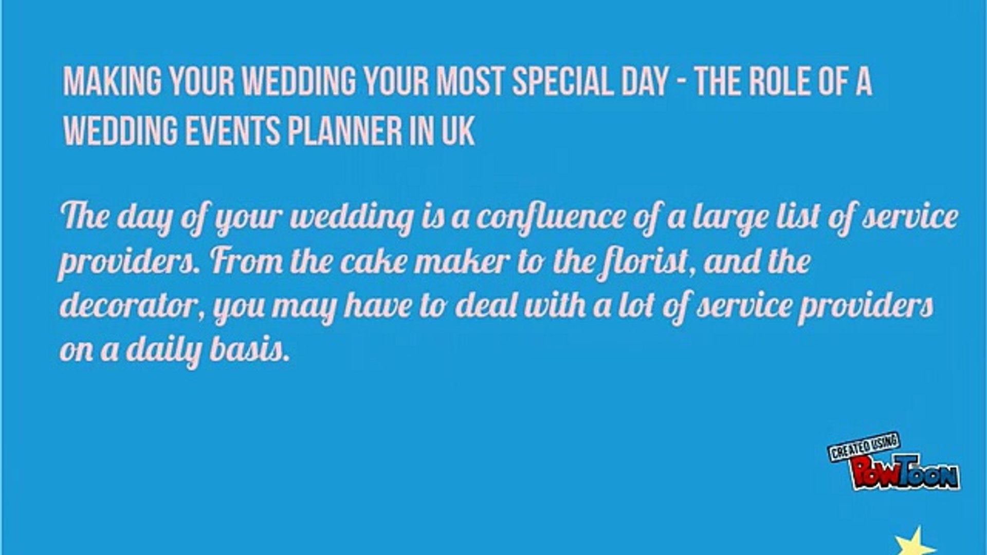 wedding events planner uk