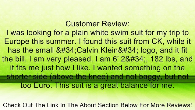 Calvin Klein Men's Solid Drawstring Swim Shorts Review